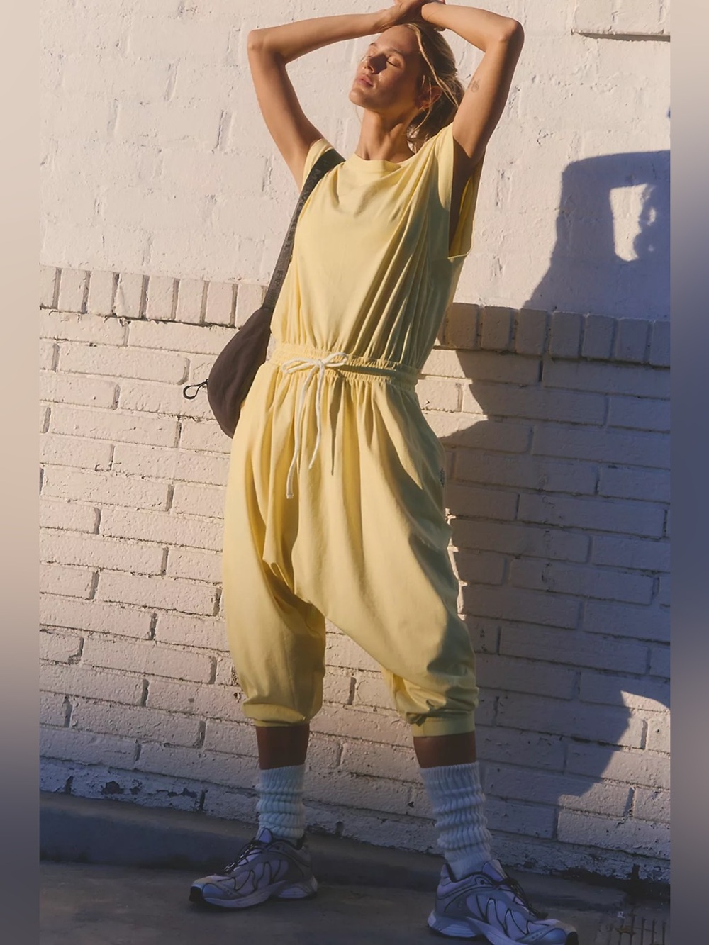 Free People Hot Shot Harem Onesie - Sunlit Yellow